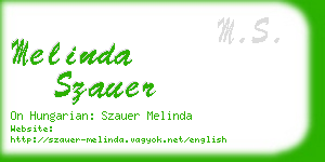 melinda szauer business card